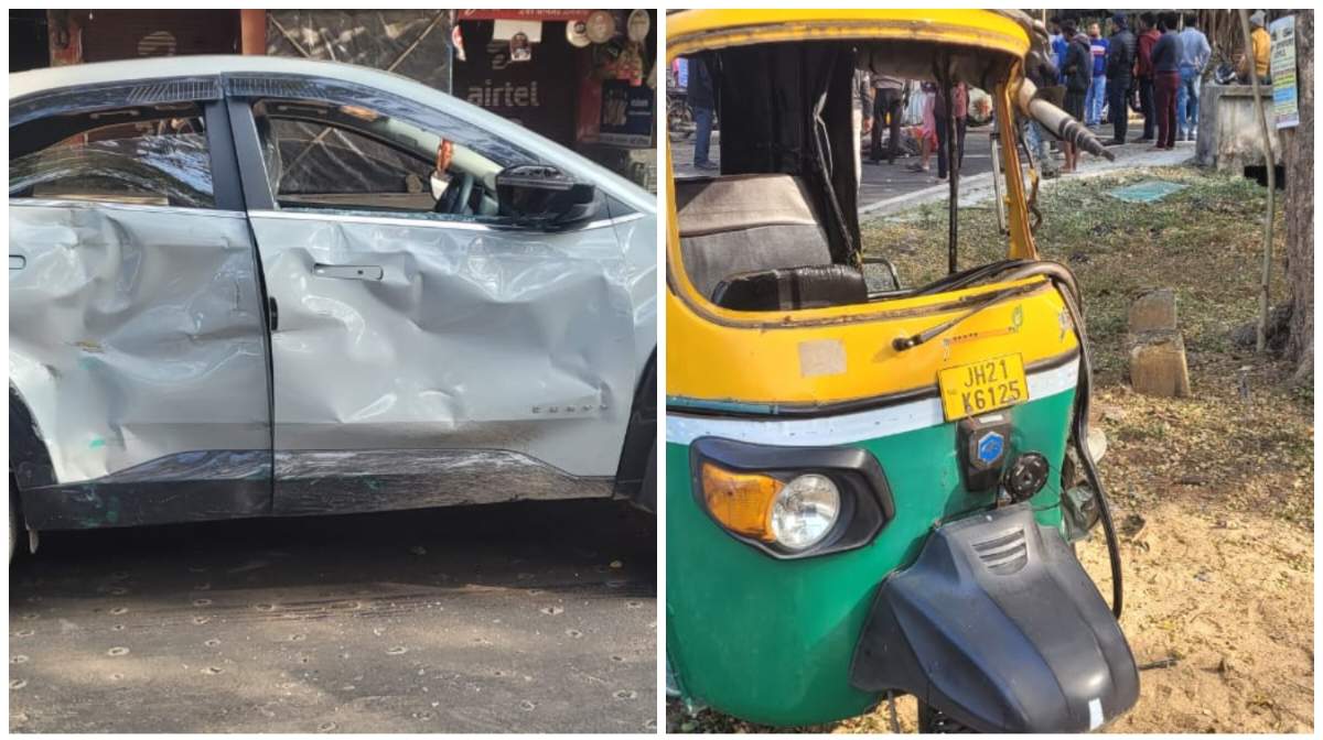 चित्तरंजन रिवर साइड रोड पर भीषण टक्कर, ऑटो कार हादसे में नौ घायल, दो की हालत नाजुक